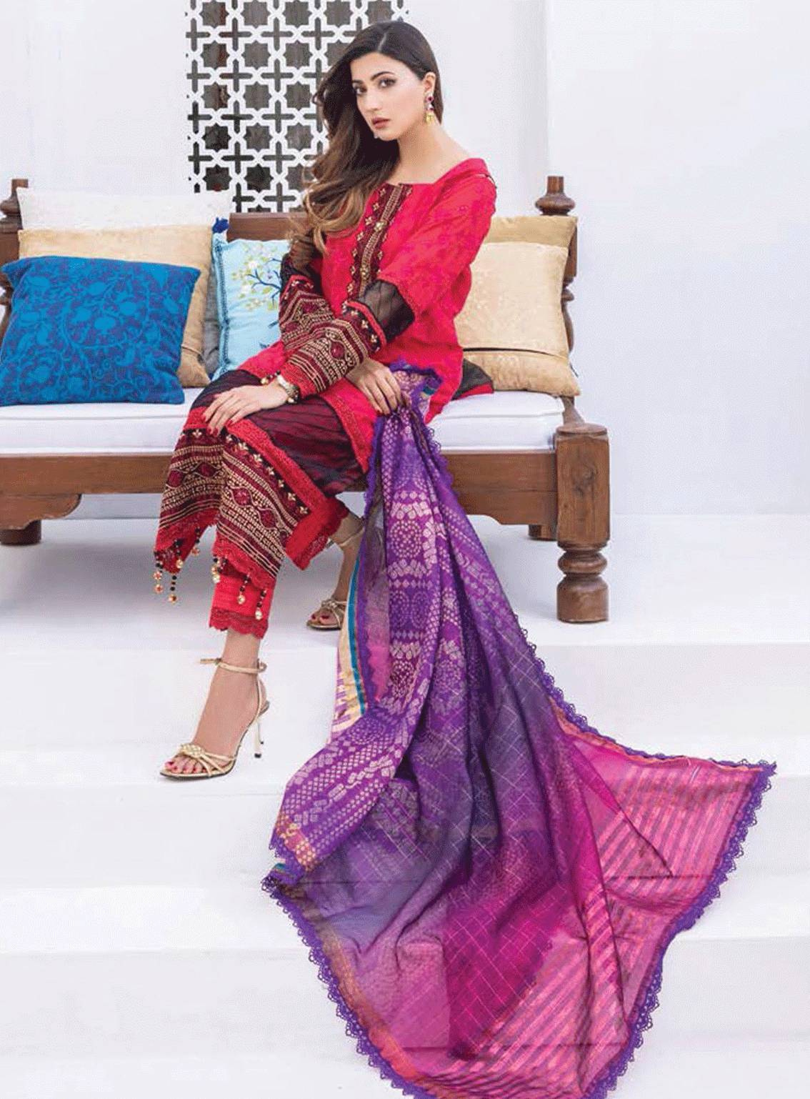 Rungkari By Mahiymaan Embroidered Lawn Unstitched 3 Piece Suit - AZ23RM A12 Rungkari By Mahiymaan Embroidered Lawn Unstitched 3 Piece Suit - AZ23RM A12