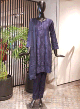 SNSC Embroidered Cotton Stitched 3 Piece Suit - SNSC23FE 115