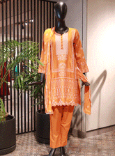 SNSC Embroidered Cotton Stitched 3 Piece Suit - SNSC23FE 116-1