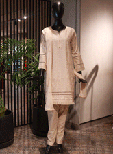 SNSC Embroidered Cotton Stitched 3 Piece Suit - SNSC23FE C119