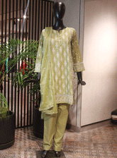 SNSC Embroidered Cotton Stitched 3 Piece Suit - SNSC23FE C789-1