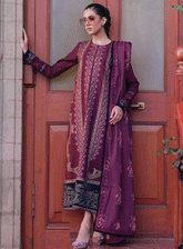 Saira Rizwan Threadwork Khaddar Unstitched 3 Piece Suit - SR23W SR-02 ZAYNEM
