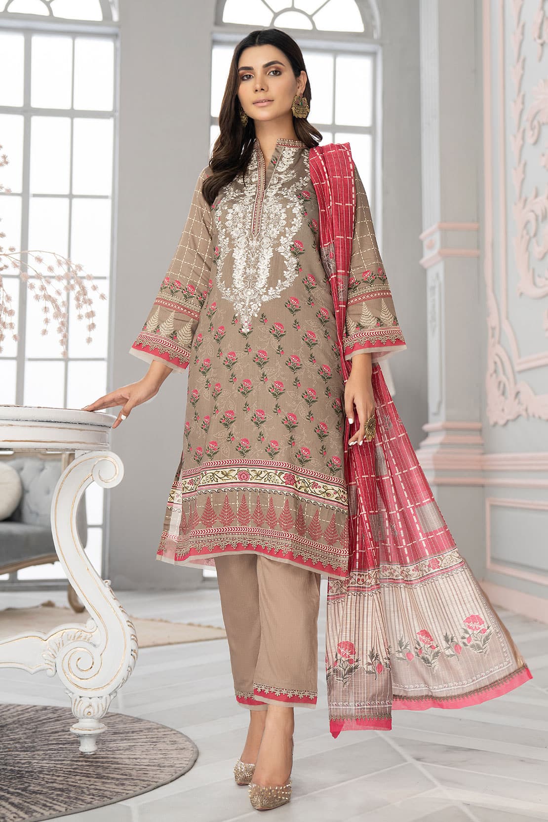 Rashid Unstitched 3 Piece D#6980 Rashid Unstitched 3 Piece D#6980