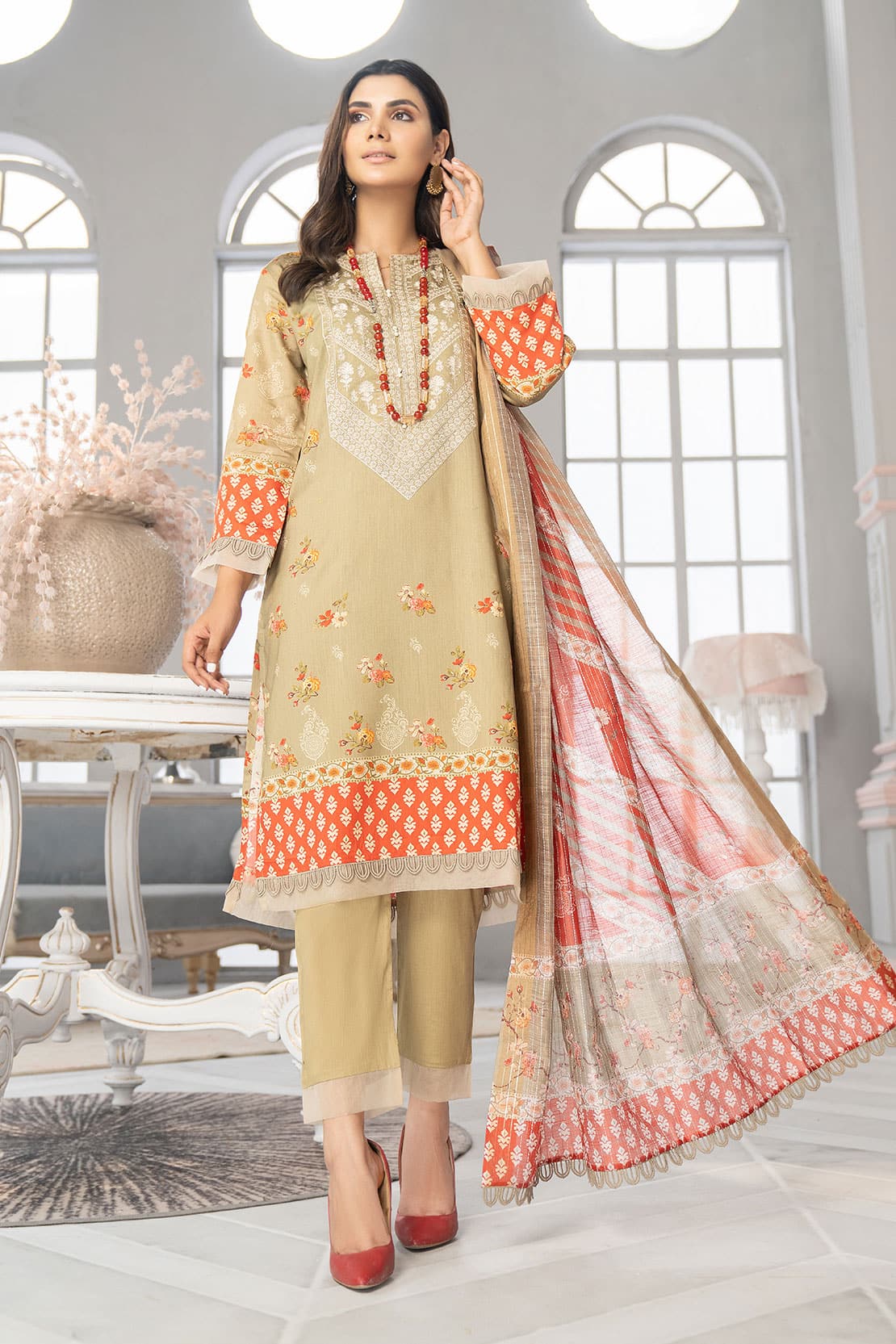 Rashid Unstitched 3 Piece D#6972 Rashid Unstitched 3 Piece D#6972