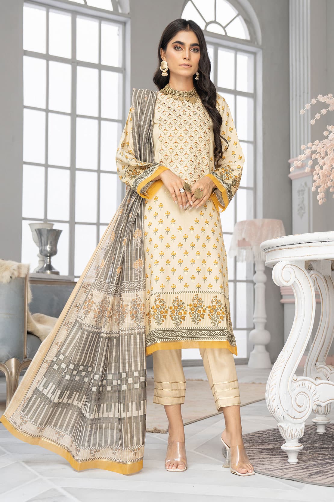 Rashid Unstitched 3 Piece D#6975 Rashid Unstitched 3 Piece D#6975