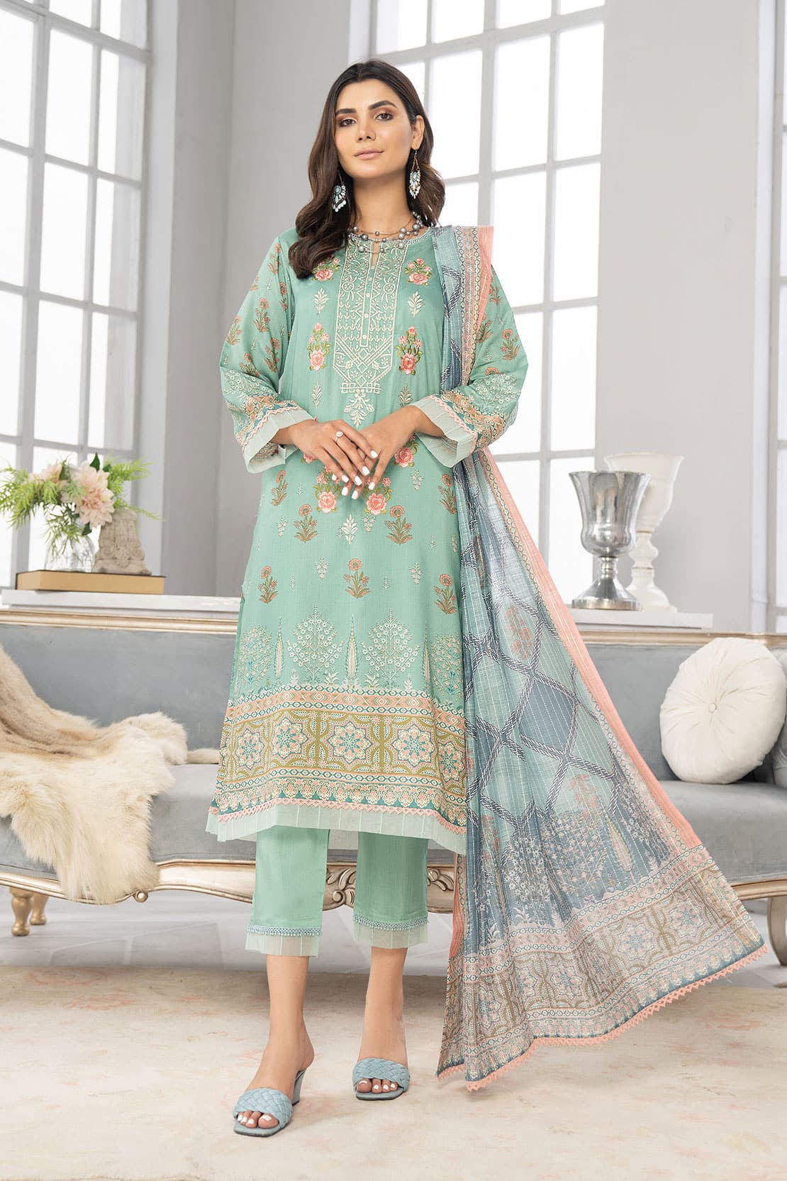 Rashid Unstitched 3 Piece D#6976 Rashid Unstitched 3 Piece D#6976