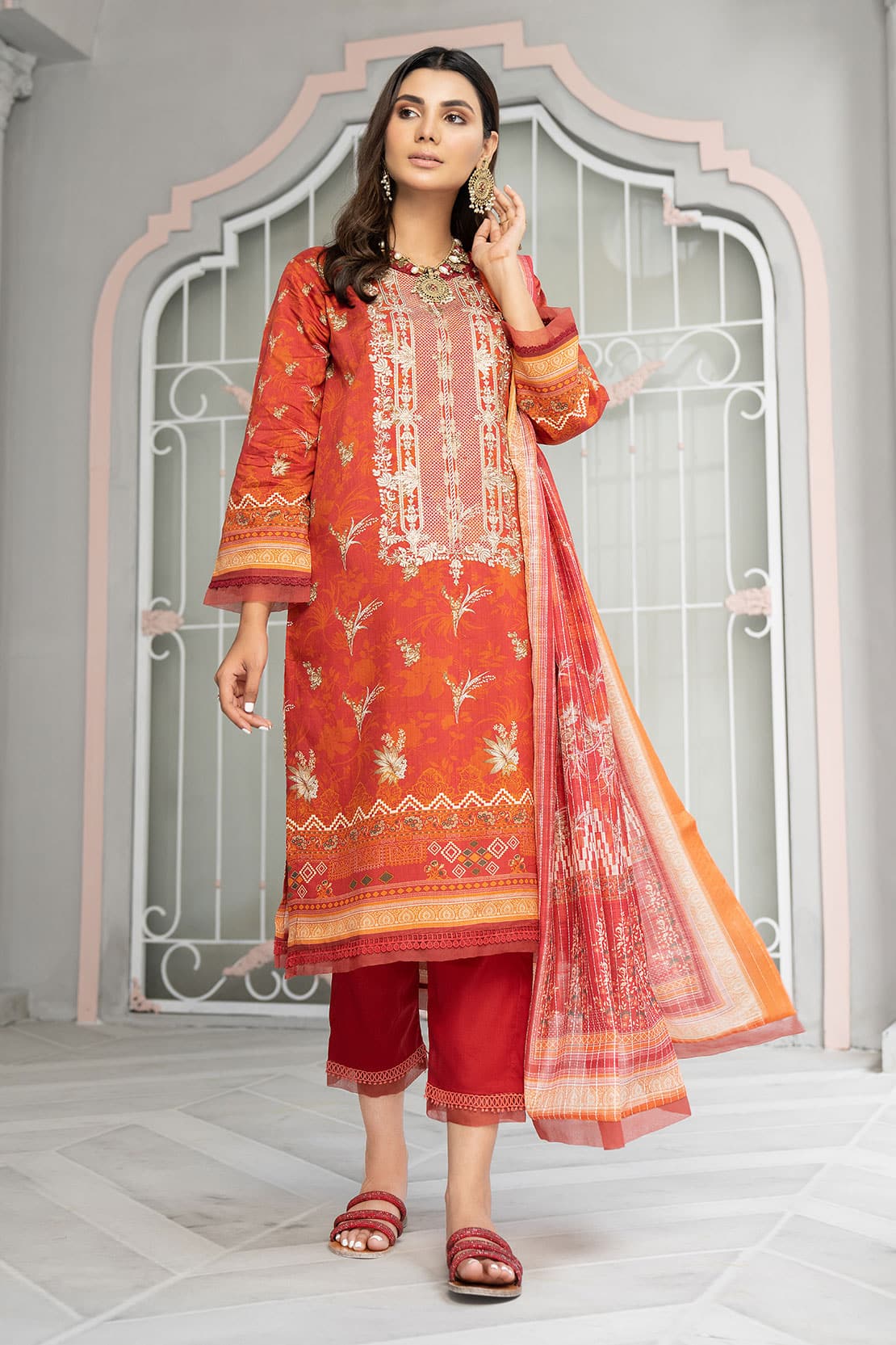 Rashid Unstitched 3 Piece D#6977 Rashid Unstitched 3 Piece D#6977