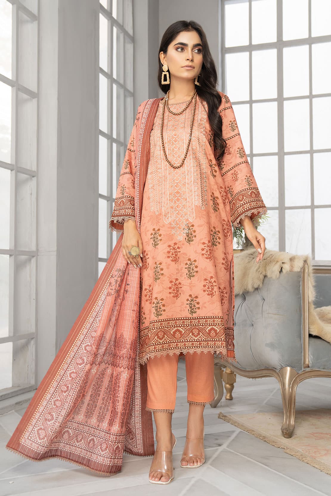 Rashid Unstitched 3 Piece D#6978 Rashid Unstitched 3 Piece D#6978