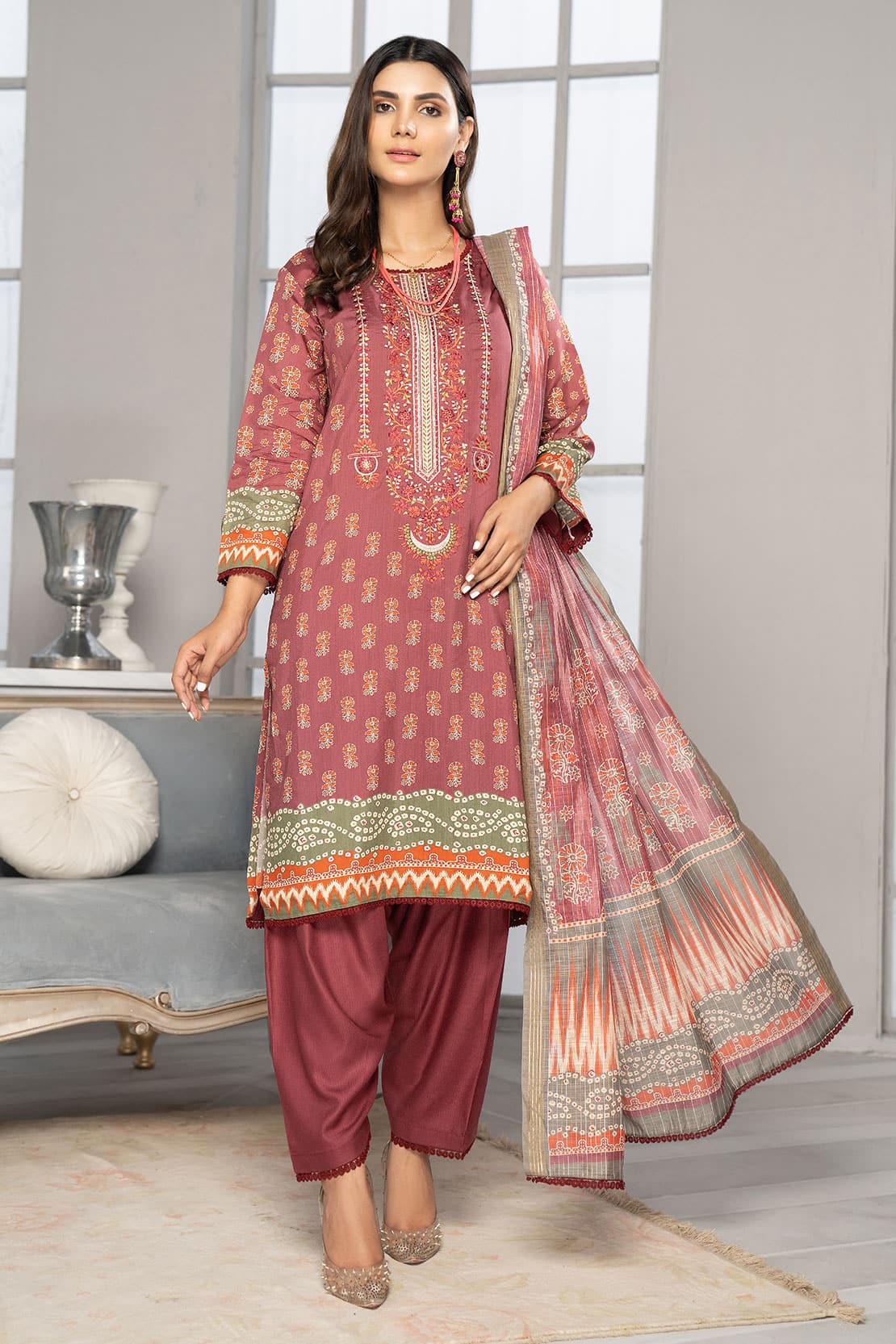 Rashid Unstitched 3 Piece D#6979 Rashid Unstitched 3 Piece D#6979