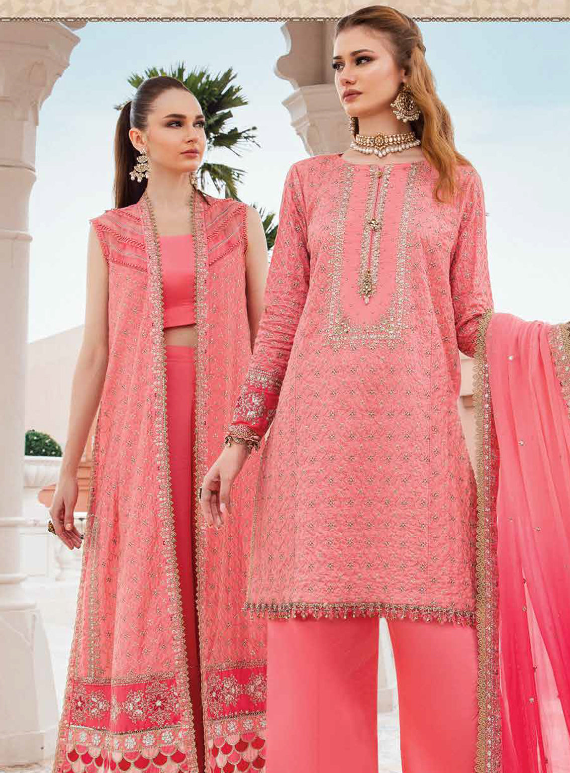 Sateen By Maria B Embroidered Cotton Satin Unstitched 3 Piece Suits - 01 Sateen By Maria B Embroidered Cotton Satin Unstitched 3 Piece Suits - 01