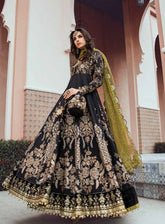 Sateen By Maria B Embroidered Cotton Satin Unstitched 3 Piece Suits - 03