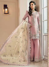 Sateen By Maria B Embroidered Cotton Satin Unstitched 3 Piece Suits - 06