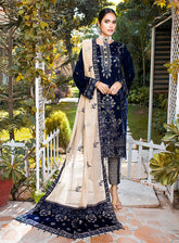 Schick Embroidered Velvet Unstitched 3 Piece Suit - 06