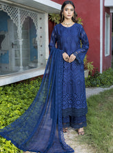 Schick Embroidered Viscose Linen Unstitched 3 Piece Suit - 03