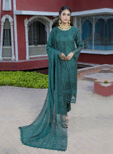 Schick Embroidered Viscose Linen Unstitched 3 Piece Suit - 08