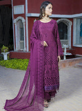 Schick Embroidered Viscose Linen Unstitched 3 Piece Suit - 09