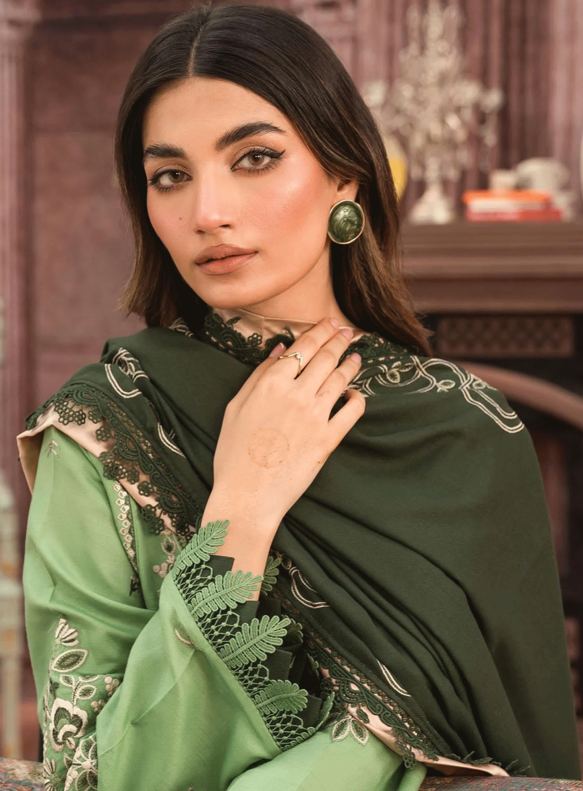 Seran Embroidered Viscose Unstitched 3 Piece Suit - SE23TD 03 ARIA Seran Embroidered Viscose Unstitched 3 Piece Suit - SE23TD 03 ARIA