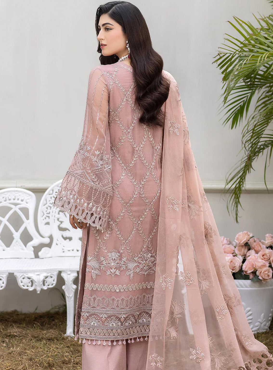 Shafaq By Flossie Embroidered Chiffon Unstitched 3 Piece Suit - 704 Raspberry Shafaq By Flossie Embroidered Chiffon Unstitched 3 Piece Suit - 704 Raspberry