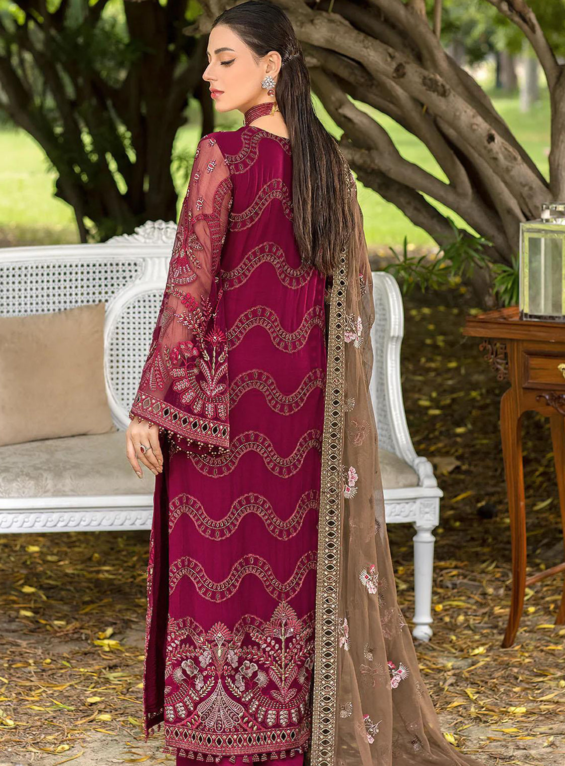 Shafaq By Flossie Embroidered Chiffon Unstitched 3 Piece Suit - 709 Lustrous Shafaq By Flossie Embroidered Chiffon Unstitched 3 Piece Suit - 709 Lustrous