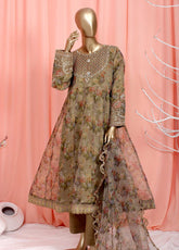 Shehnai By Romosh Digital Printed Embroidered Organza Stitched 3 Piece Suit - RNPC24DPO 107