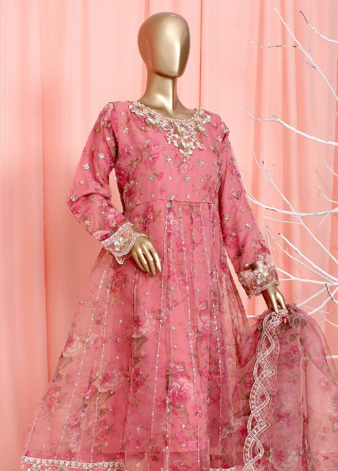 Shehnai By Romosh Digital Printed Embroidered Organza Stitched 3 Piece Suit - RNPC24DPO 110 Shehnai By Romosh Digital Printed Embroidered Organza Stitched 3 Piece Suit - RNPC24DPO 110