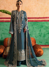 Shehnai by Afrozeh Embroidered Chiffon Unstitched 3 Piece Suit - AFR23WF 05 AMAL