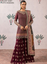 Shendi By Iznik Embroidered Chiffon Unstitched 3 Piece Suit - IZ23SC ISC-07 NAURATAAN