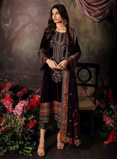 Signora By Charizma Embroidered Velvet Unstitched 3 Piece Suit - CH23SV CVT3-01