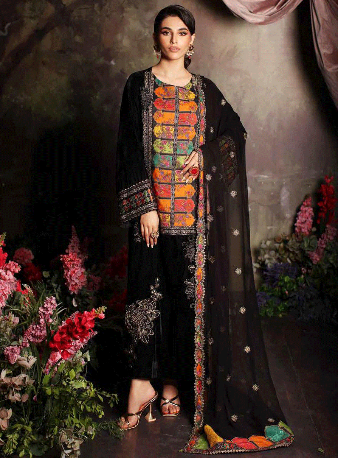 Signora By Charizma Embroidered Velvet Unstitched 3 Piece Suit - CH23SV CVT3-04 Signora By Charizma Embroidered Velvet Unstitched 3 Piece Suit - CH23SV CVT3-04