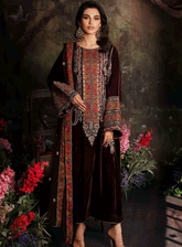 Signora By Charizma Embroidered Velvet Unstitched 3 Piece Suit - CH23SV CVT3-06
