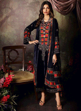 Signora By Charizma Embroidered Velvet Unstitched 3 Piece Suit - CH23SV CVT3-07