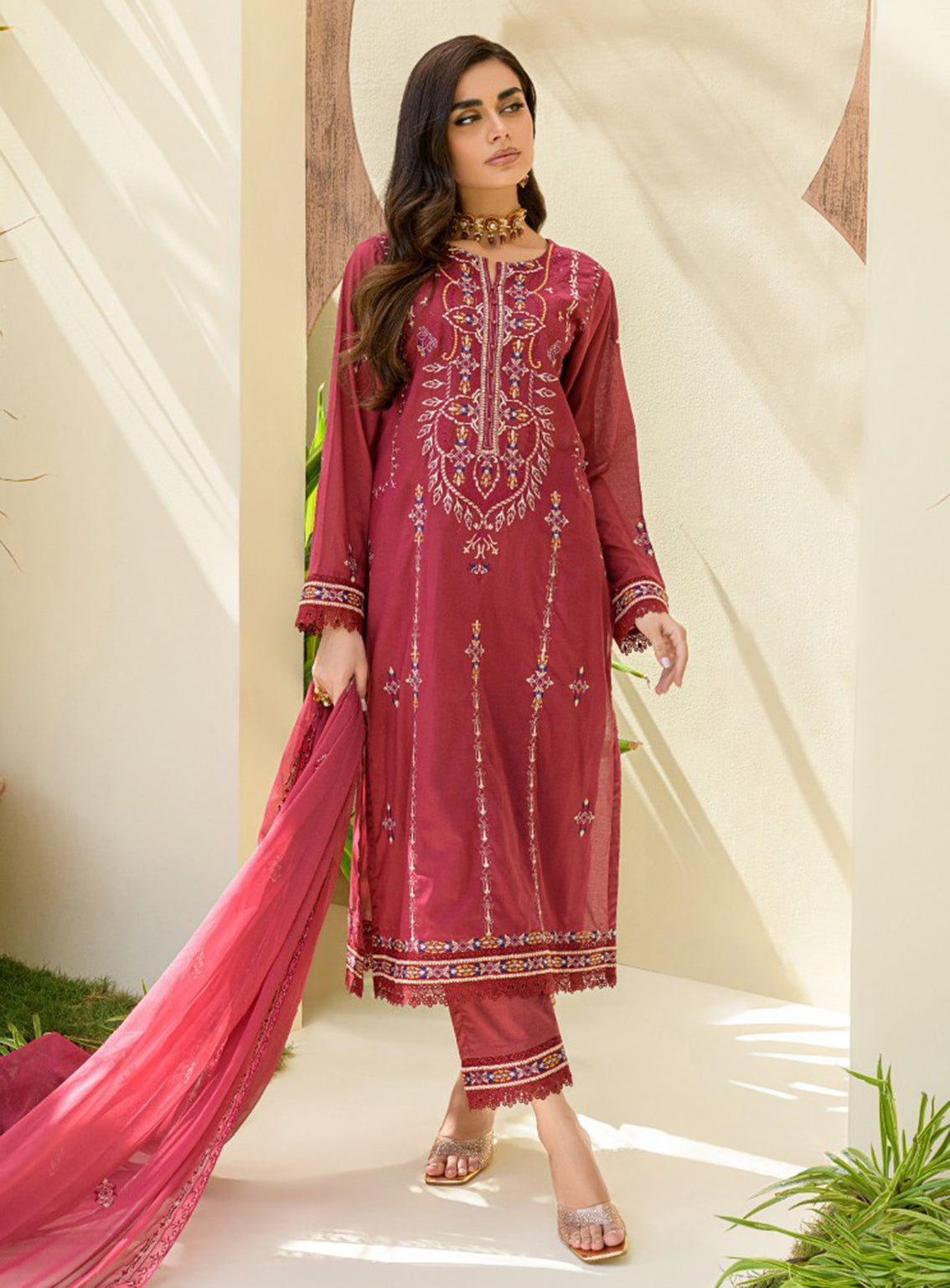 Souz-E-Ulfat By Addee Embroidered Lawn Stitched 3 Piece Suit - AD24SU SM-002 AABIRAH Souz-E-Ulfat By Addee Embroidered Lawn Stitched 3 Piece Suit - AD24SU SM-002 AABIRAH