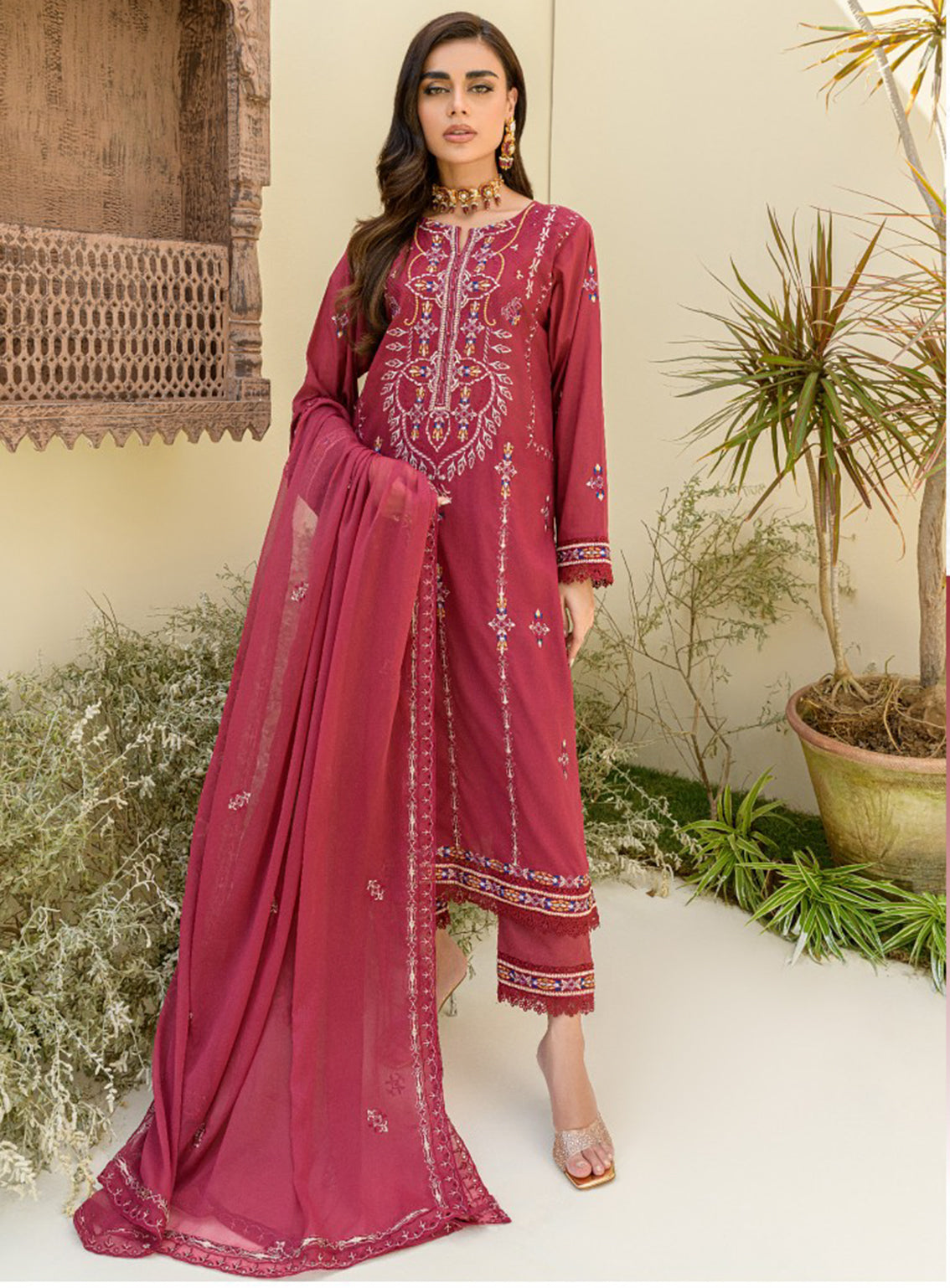 Souz-E-Ulfat By Addee Embroidered Lawn Stitched 3 Piece Suit - AD24SU SM-002 AABIRAH Souz-E-Ulfat By Addee Embroidered Lawn Stitched 3 Piece Suit - AD24SU SM-002 AABIRAH