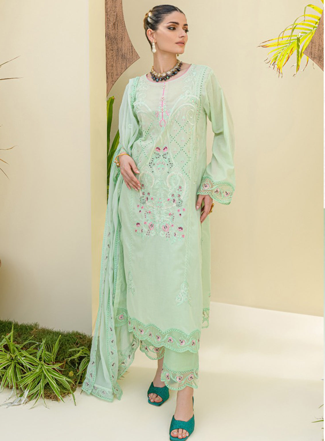 Souz-E-Ulfat By Addee Embroidered Lawn Stitched 3 Piece Suit - AD24SU SM-003 RAMEEN Souz-E-Ulfat By Addee Embroidered Lawn Stitched 3 Piece Suit - AD24SU SM-003 RAMEEN
