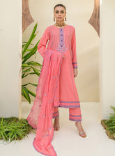 Souz-E-Ulfat By Addee Embroidered Lawn Stitched 3 Piece Suit - AD24SU SM-005 RABAYA