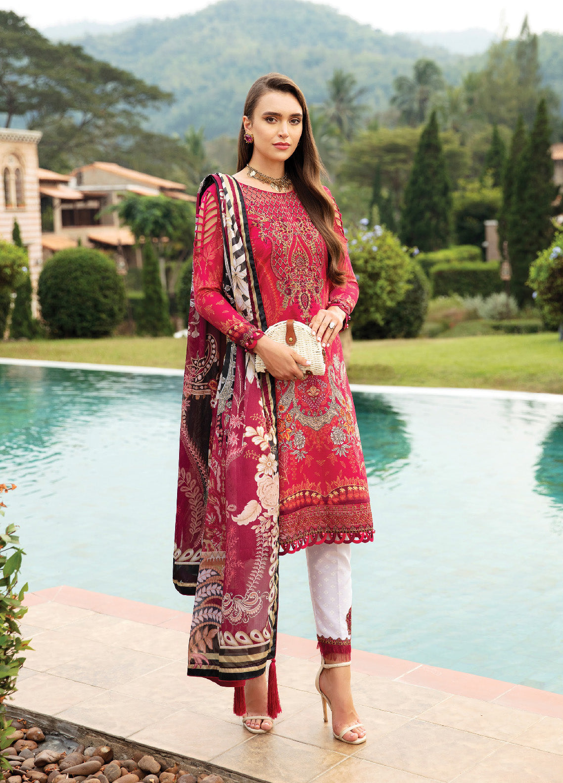 Springtime Ballet By Gulaal Embroidered Lawn Unstitched 3 Piece Suit - GL24L 04 CHERIE Springtime Ballet By Gulaal Embroidered Lawn Unstitched 3 Piece Suit - GL24L 04 CHERIE