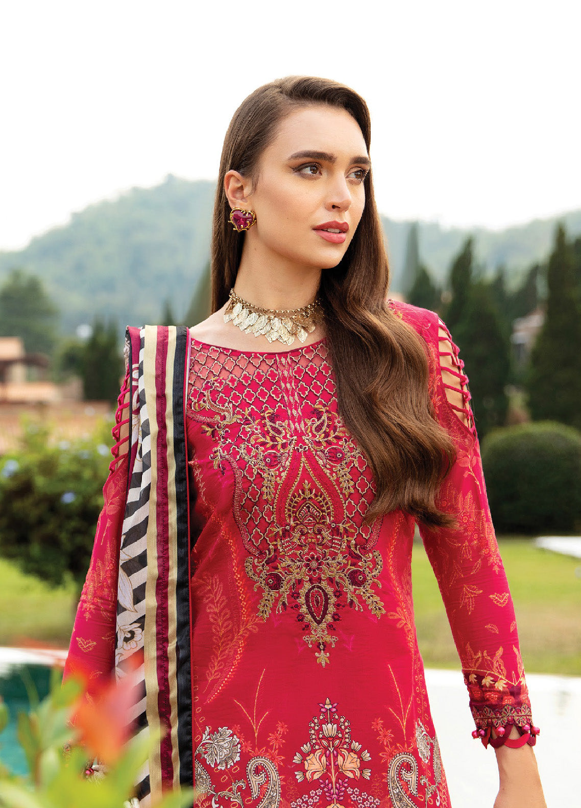 Springtime Ballet By Gulaal Embroidered Lawn Unstitched 3 Piece Suit - GL24L 04 CHERIE Springtime Ballet By Gulaal Embroidered Lawn Unstitched 3 Piece Suit - GL24L 04 CHERIE