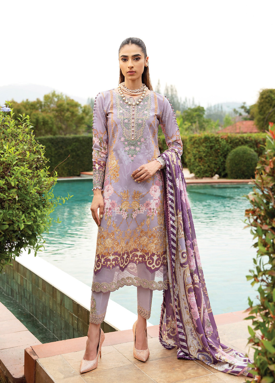 Springtime Ballet By Gulaal Embroidered Lawn Unstitched 3 Piece Suit - GL24L 05 LAVANDE Springtime Ballet By Gulaal Embroidered Lawn Unstitched 3 Piece Suit - GL24L 05 LAVANDE