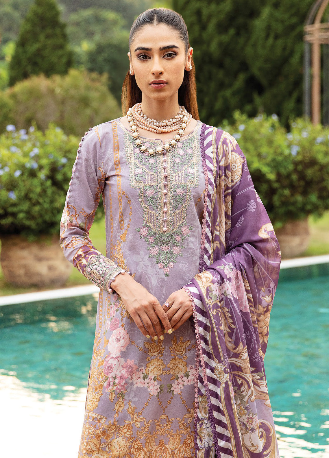 Springtime Ballet By Gulaal Embroidered Lawn Unstitched 3 Piece Suit - GL24L 05 LAVANDE Springtime Ballet By Gulaal Embroidered Lawn Unstitched 3 Piece Suit - GL24L 05 LAVANDE