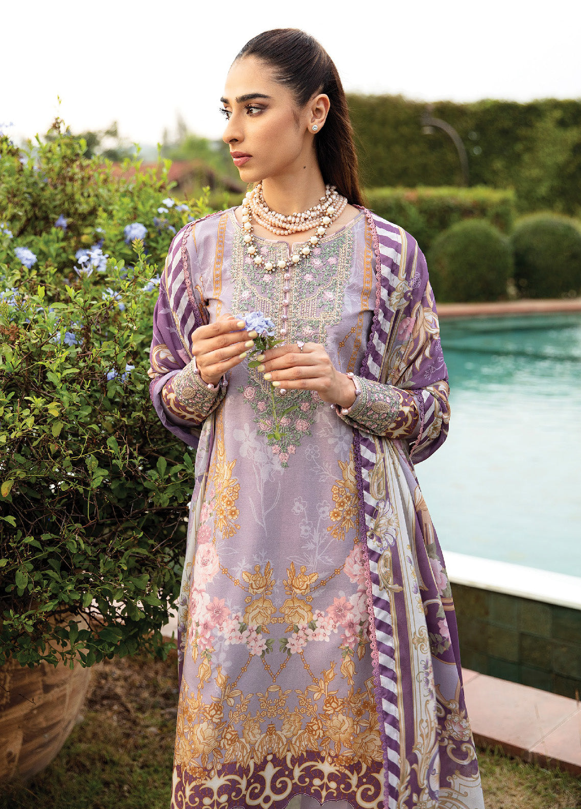 Springtime Ballet By Gulaal Embroidered Lawn Unstitched 3 Piece Suit - GL24L 05 LAVANDE Springtime Ballet By Gulaal Embroidered Lawn Unstitched 3 Piece Suit - GL24L 05 LAVANDE