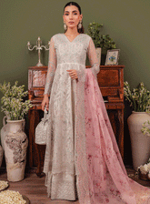 Tabeer By Farasha Embroidered Net Unstitched 3 Piece Suit - FRS23TW 06 ISABEL