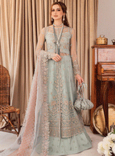 Tabeer By Farasha Embroidered Net Unstitched 4 Piece Suit - FRS23TW 03 CAMILLA
