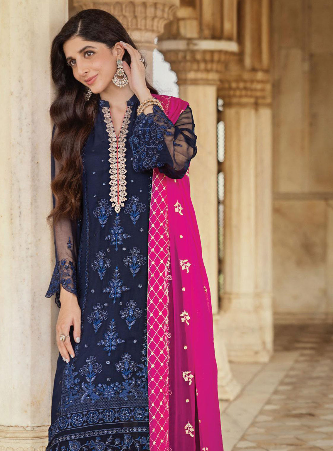 Tahra By Zainab Chottani Embroidered Chiffon Unstitched 3 Piece Suit - 09 SULTANA Tahra By Zainab Chottani Embroidered Chiffon Unstitched 3 Piece Suit - 09 SULTANA