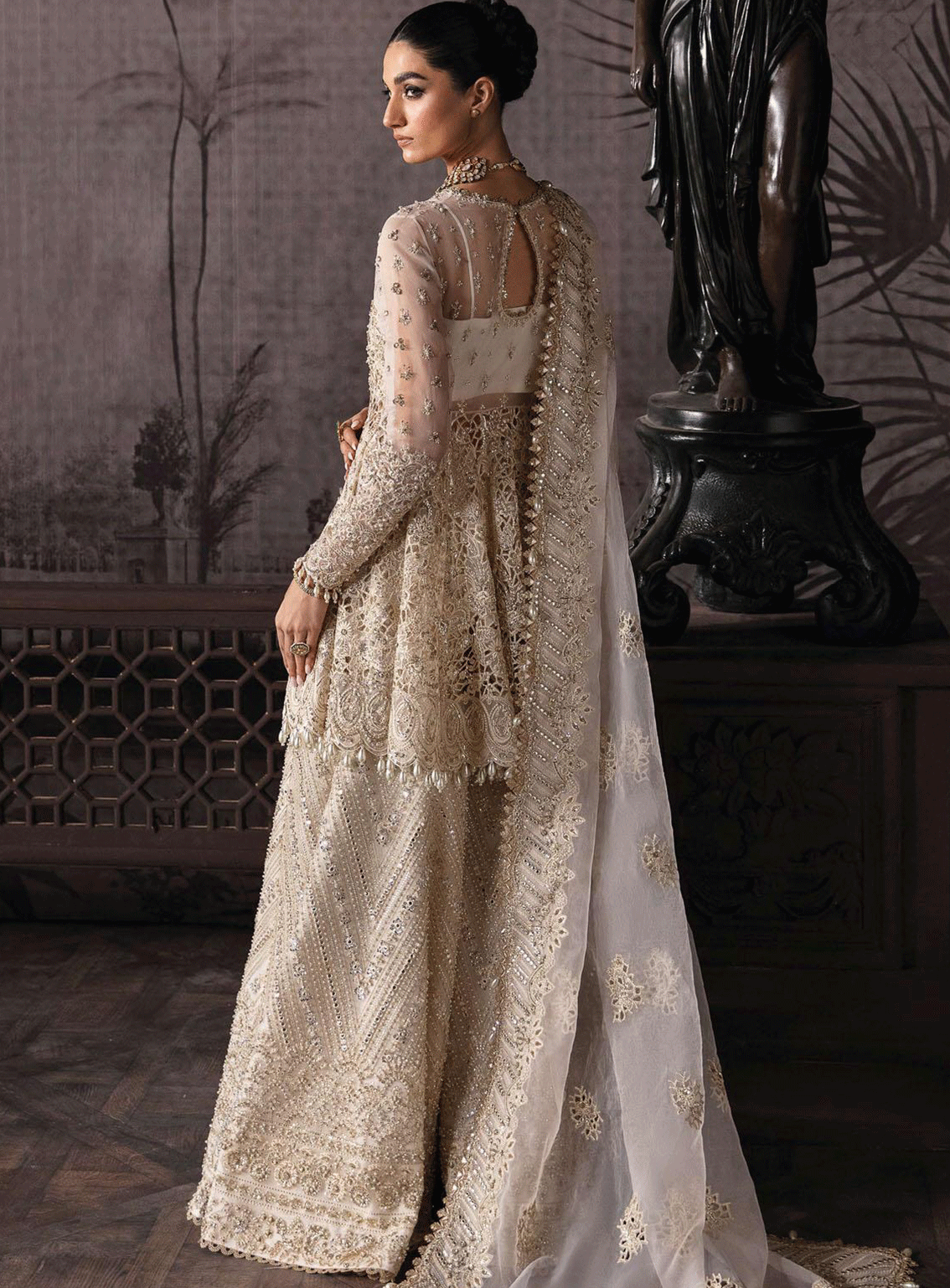 The Brides Edit By Afrozeh Embroidered Organza Unstitched 3 Piece Suit - AFR23BE AFB-V1-588 HELENA The Brides Edit By Afrozeh Embroidered Organza Unstitched 3 Piece Suit - AFR23BE AFB-V1-588 HELENA