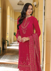 The Magic Of Luxury Fashion By Gul Ahmed Embroidered Chiffon Unstitched 3 Piece Suit - GA24PL LE-42019