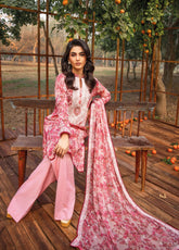 The Magic Of Luxury Fashion By Gul Ahmed Embroidered Lawn Unstitched 3 Piece Suit - GA24PL BCT-42003