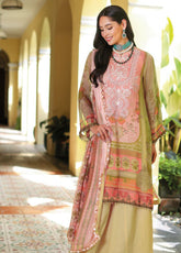 The Magic Of Luxury Fashion By Gul Ahmed Embroidered Chiffon Unstitched 3 Piece Suit - GA24PL LE-32013