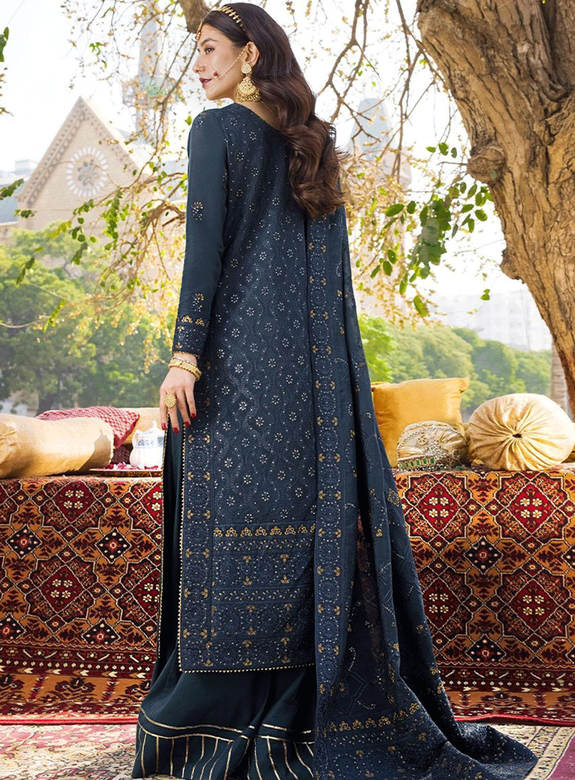 The Mughal Queen by Asim Jofa Embroidered Cotton Unstitched 3 Piece Suit - AJ23MQ AJMQ-10 The Mughal Queen by Asim Jofa Embroidered Cotton Unstitched 3 Piece Suit - AJ23MQ AJMQ-10