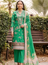 Umang By Motifz Embroidered Lawn Unstitched 3 Piece Suit - MTF23UL 3527 AUBERGINE