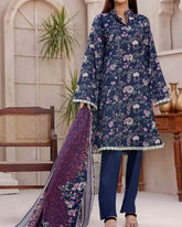 Daman By VS Textile Printed Cambric Unstitched 3 Piece Suit - 03